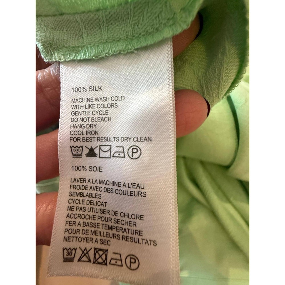 Tommy Bahama Al Fresco Tropics Silk Camp Shirt Caribbean Mist Green NWT Large - Picture 7 of 7